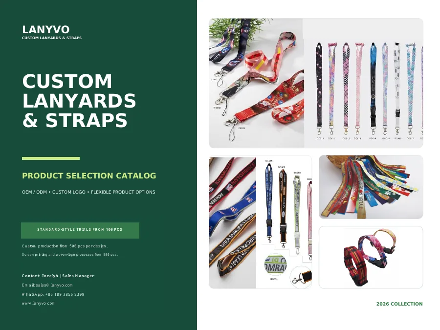 Cover of the LANYVO 2026 custom lanyard and factory catalog